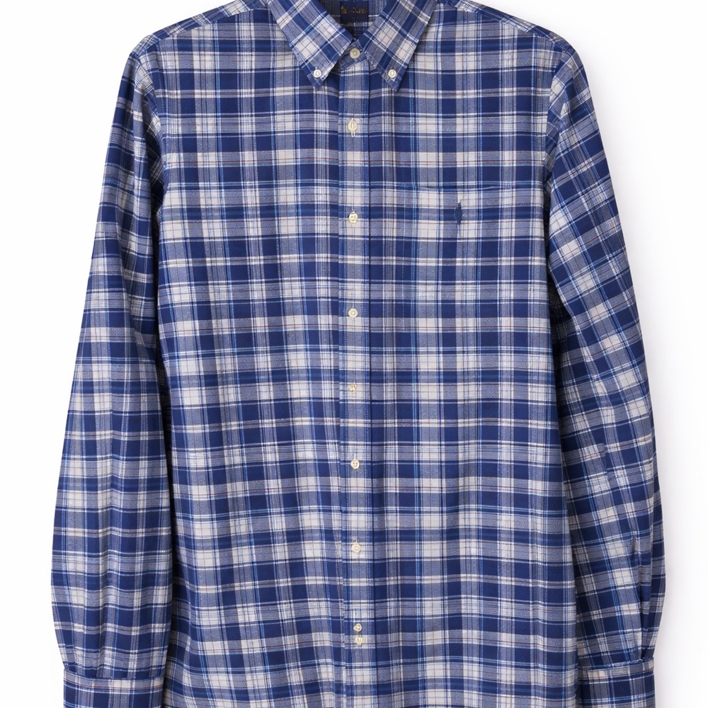 Ralph Lauren Blue and White Checkered Shirt